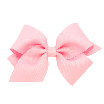 Wee Ones Baby Girls Small Classic Grosgrain Hair Bow On A Weestay Clip Wplain Wrap - Light Pink,One Size