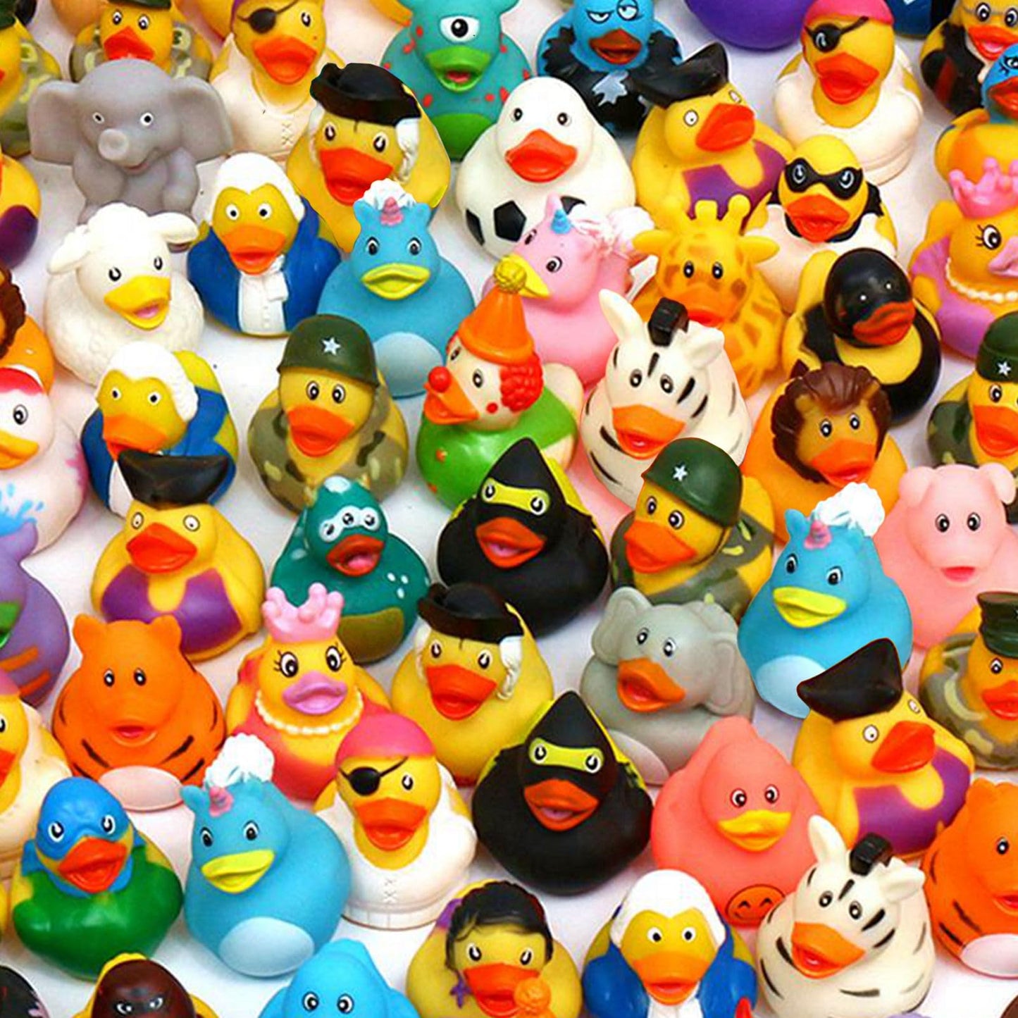 WQTHE 60 Pack Rubber Duck for Jeeps Ducking - 2.3 Inch Bulk Floater Duck for Kids - Baby Bath Toy Assortment - Party Favors, Bir
