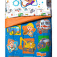 Jay Franco Blippi & Meekah Trucks Toddler Comforter Set - 4 Piece Blue Bedding Sheet Set & Pillow Cover - Super Soft Microfiber