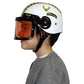 Aeromax Jr. Armed Forces Pilot Helmet With Tinted, Movable Visor White, Fits Ages 3-12