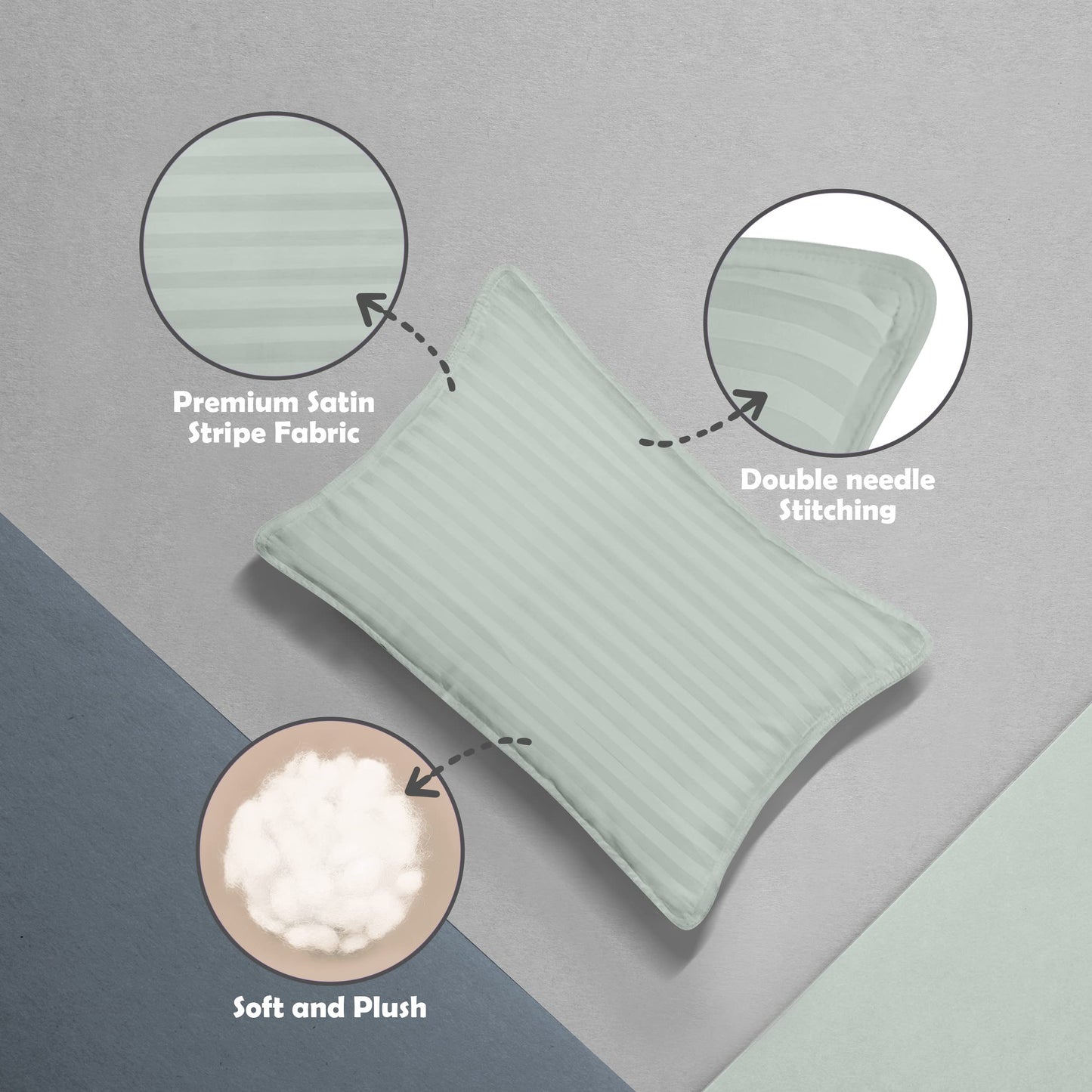 Utopia Bedding Toddler Pillow (Light Grey, 2 Pack) 13X18 Pillows For Sleeping, Soft And Breathable Cotton Blend Shell, Small Kid