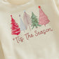 Toddler Baby Christmas Outfit Girl Boy Crewneck Sweatshirt Letter Print Long Sleeve Sweater Shirt Fall Clothes (Christmas Tree-C