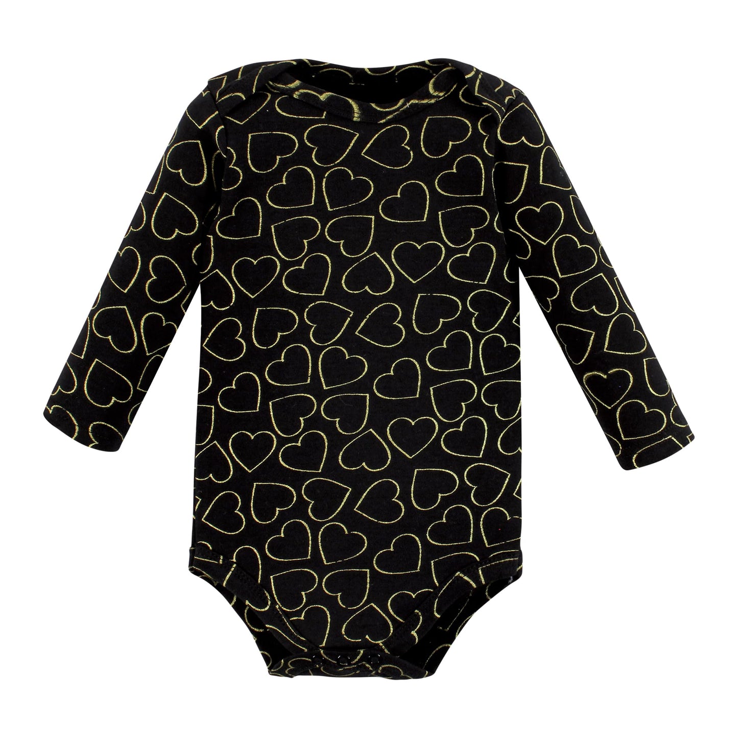 Hudson Baby Unisex Baby Cotton Long-Sleeve Bodysuits, Girl Daddy Red Black, 6-9 Months