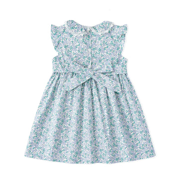 Simplee Kids Baby Blue Dress Toddler Ruffled Dress Little Girls Casual Dress Playwear Sundress For Spring Summer 5T