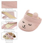 Baby Roll-Up Straw Visor Hat Sun Hat, Kid Toddler Wide Brim Cute Bunny Ponytail Summer Beach Sun Hat Adjustable For 1-4 Years (P