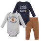 Hudson Baby Unisex Baby Long-Sleeve Bodysuits and Pants, Football Huddles Long-Sleeve, Preemie