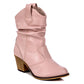 Charles Albert Womens Boot - Modern Western Cowboy Distressed Boot With Pull-Up Tabs (Blush, 11)