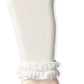 Jefferies Socks Baby-Girls Newborn Pima Cotton Ruffle Footless Tights, Ivory, 18-24 Months