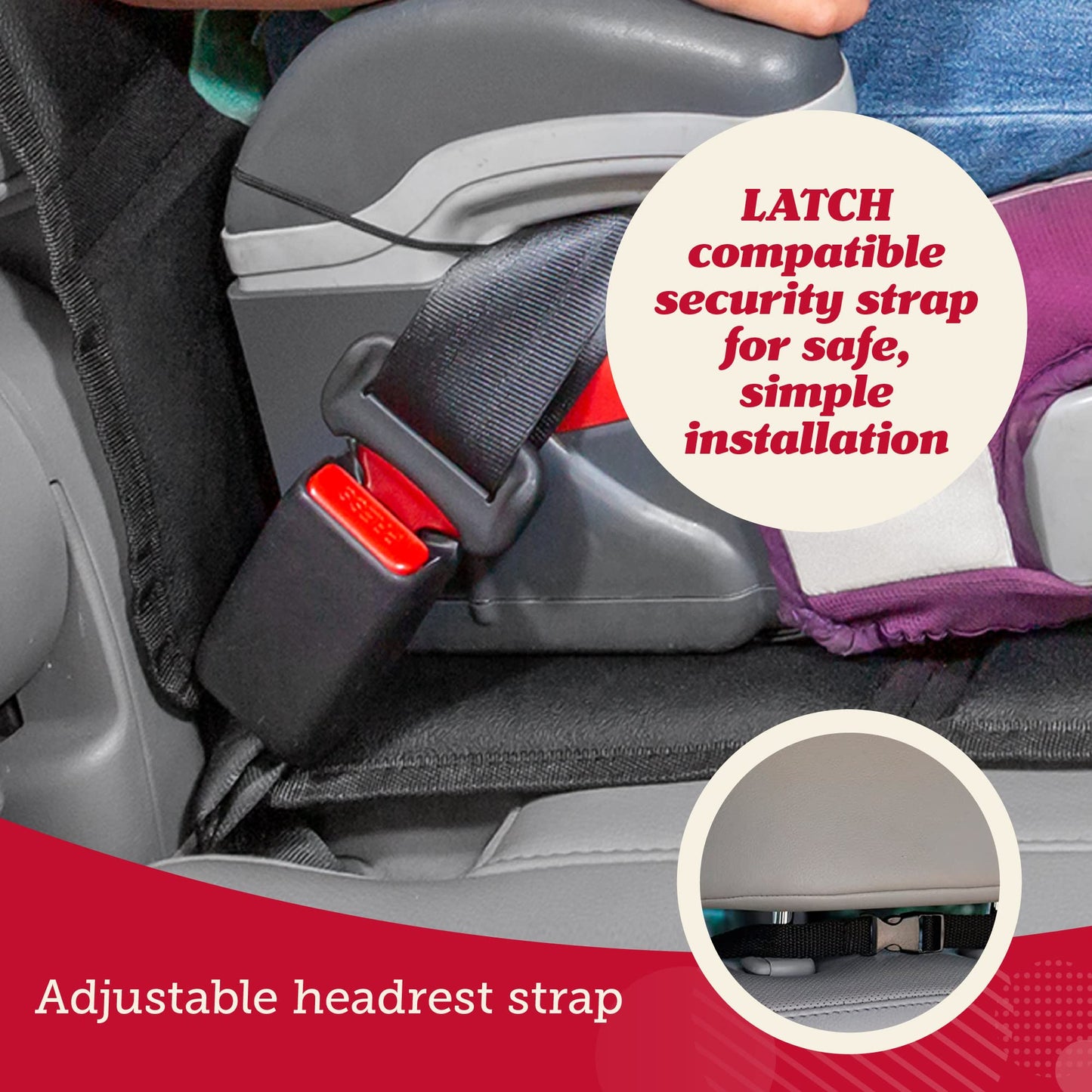 Lusso Gear Car Seat Protector - Thick Padding - Baby Car Seat Cover With 2 Mesh Storage Pockets - Waterproof Car Seat Cover - Ta
