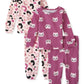 The Children'S Place Baby-Girl And Toddler Long Sleeve Top And Pants Pajama Set Leopard 2 Pack Baby & Toddler - Pj Set 0-3 Month