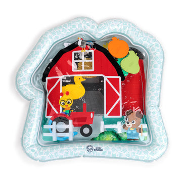 Baby Einstein Farm Explorers Cals Sensory Barn Water Mat for Babies, Baby Plat Mat, 6 Floating Farm Shapes for Cause & Effect, 