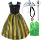 Lito Angels Toddler Girls Princess Coronation Gown Costumes Halloween Birthday Fancy Party Dress Up With Accessories Size 3-4T G