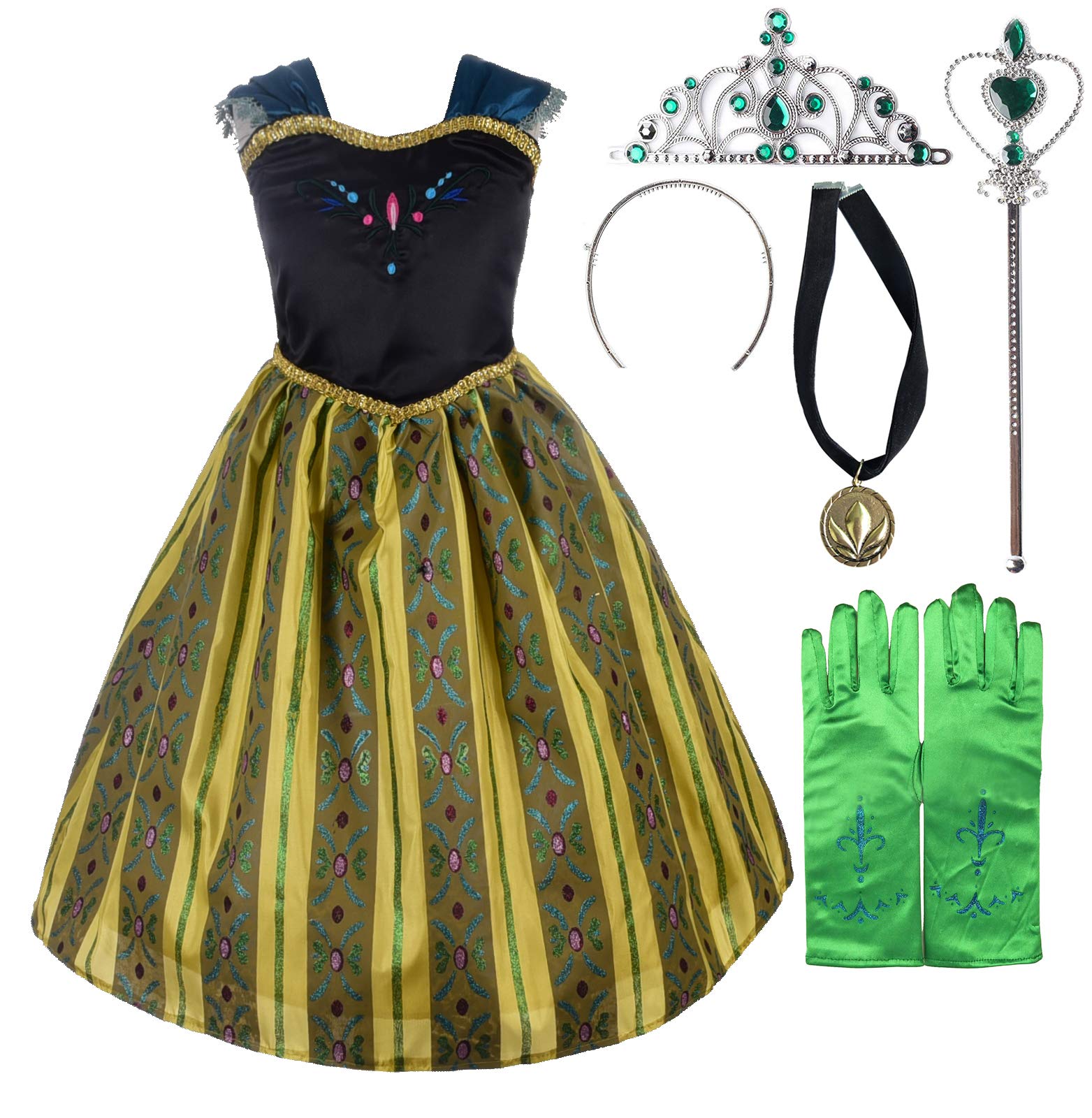 Lito Angels Little Girls Princess Coronation Gown Costumes Halloween Birthday Fancy Party Dress Up With Accessories Size 6-6X Gr