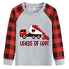 Truck Loads Of Love Toddler Boys Girls T-Shirt Valentines Day Clothes For Kids Buffalo Red Plaid Shirt 7T