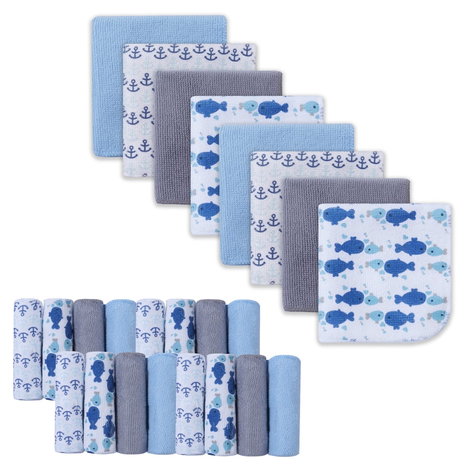Softan Baby Washcloths, 24Pack Baby Wash Cloths Extra Soft & Ultra Absorbent, Baby Towels And Washcloths Face Towel Unisex For B