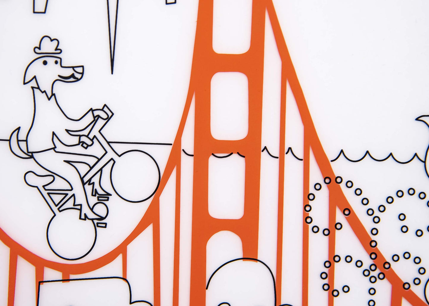 Modern-Twist Waterproof, Dishwasher Safe Mark-Mat, Mat & Marker Set, San Francisco