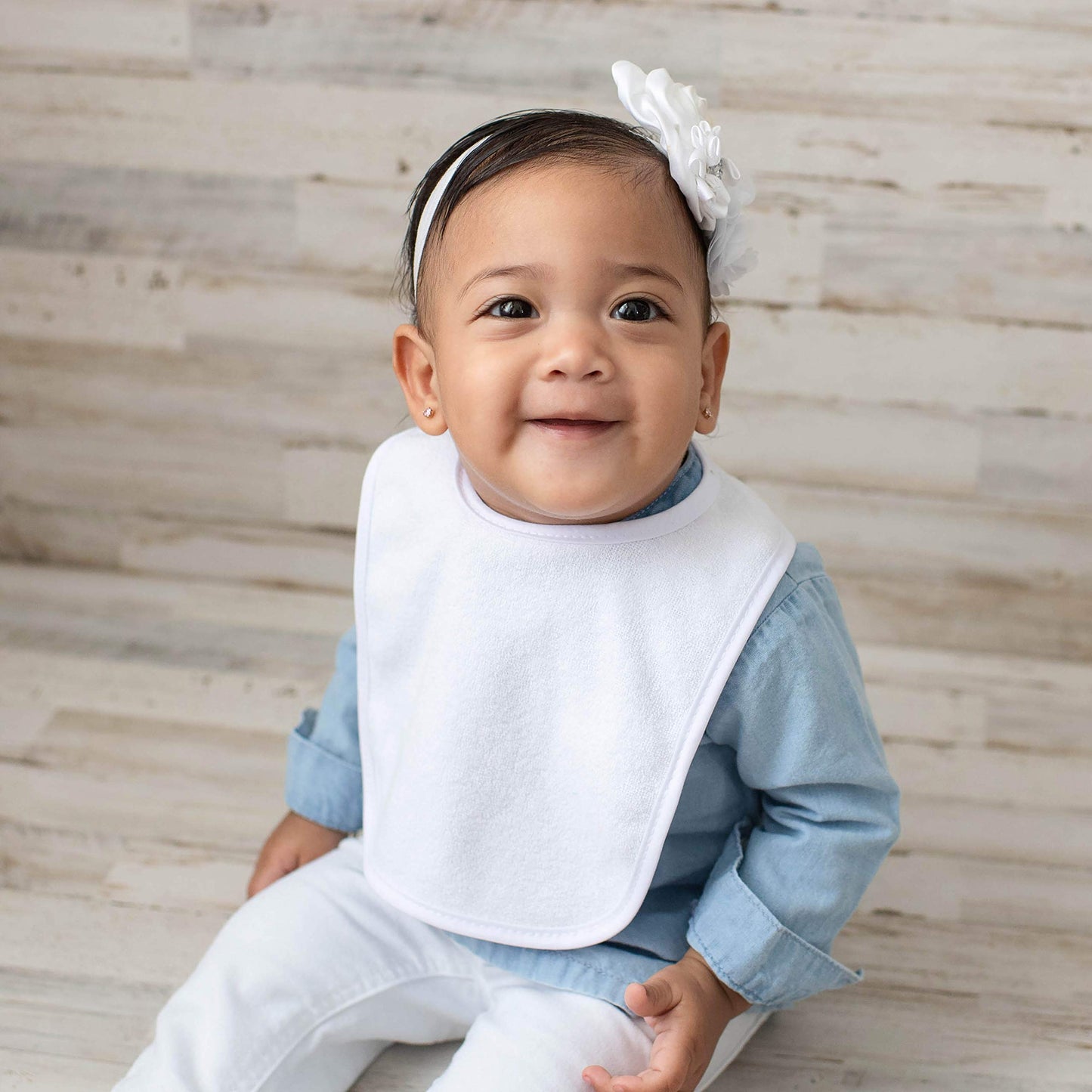 Neat Solutions 2-Ply Knit Terry Solid Color Feeder Bibs In White - 10 Count(Pack Of 1)