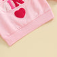 Creairy Newborn Baby Girl Valentines Day Outfit Letter Heart Sweatshirt Long Sleeve T-Shirt Tops Toddler Spring Fall Clothes (Re