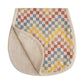 mushie Muslin Baby Burp Cloths | 100% Organic Cotton, Set of 2 (Retro Check/Fog)
