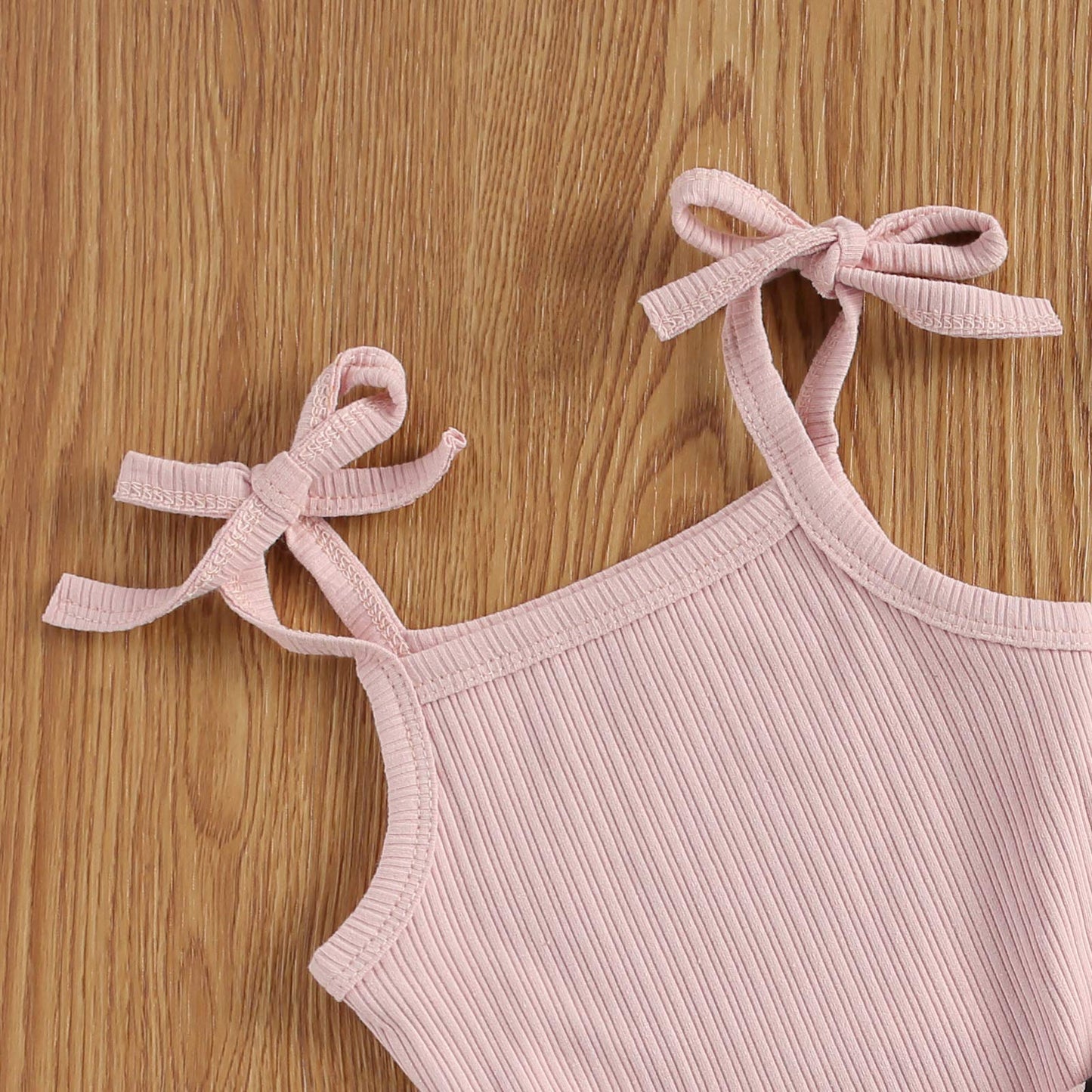 Kuriozud Newborn Infant Baby Girl 2 Piece Summer Outfits Tank Bodysuit Top + Ruffle Bloomer Shorts Set Clothes (Leopard Pink, 0-