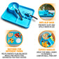 Dinneractive Dining Set For Kids - 3 Piece Construction Themed Toddler Utensils & Toddler Plates - Toddler Forks And Spoons - Ki