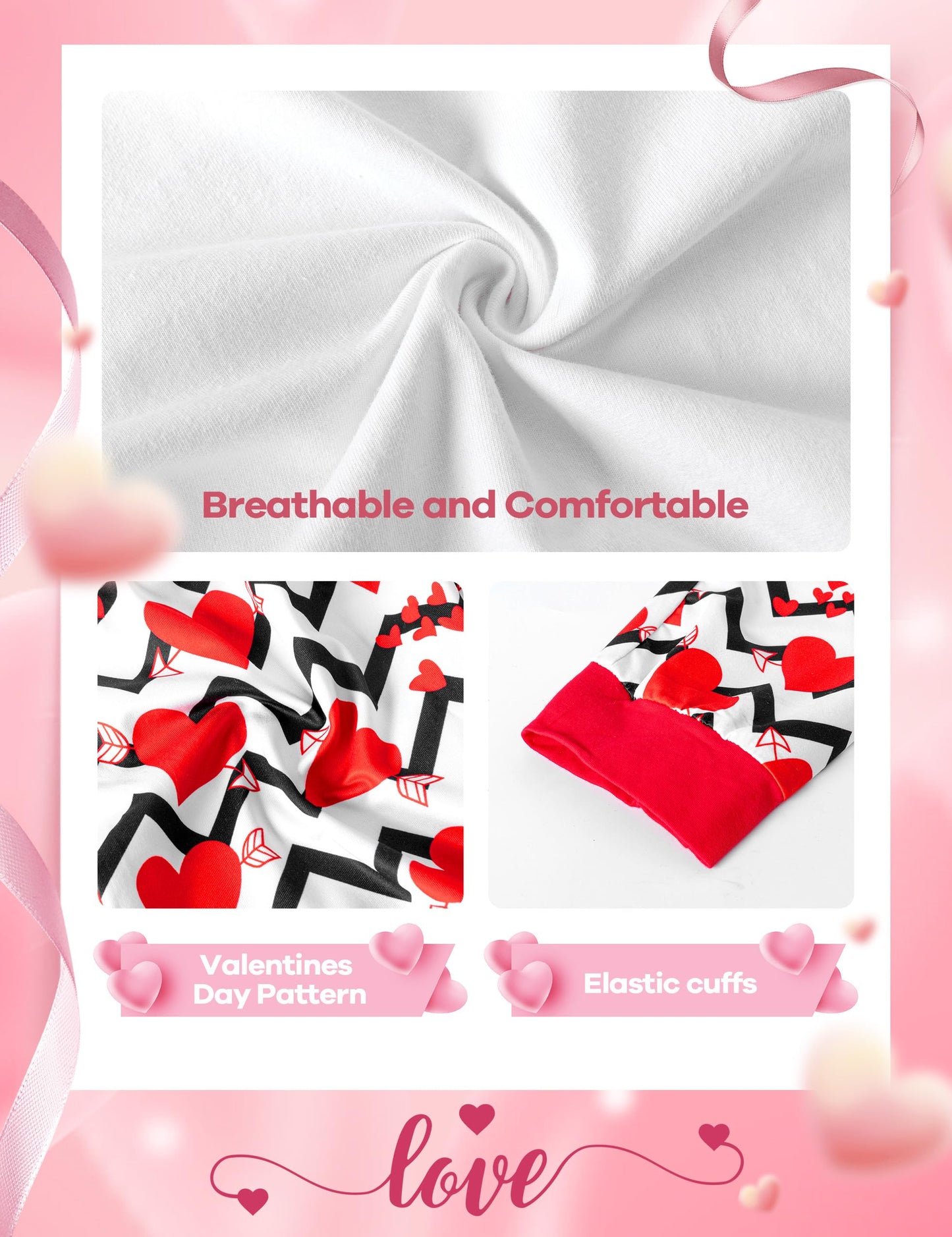 Dakeik Toddler Boy Valentines Day Outfit 18-24 Months Boys Valentines Day Outfit All Terrain Vehicle Heart Crusher Print Long Sl