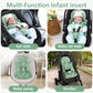 Tanofar Car Seat Head Support Baby - Infant Car Seat Insert For Newborn Girls Boys - Soft Carseat Head Support For Infant - Newb
