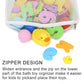 Bath Toy Organizer Multiple Ways to Hang, Extra Large Opening Bathroom Toy Holder, Bottom Zipper Bathtub Toy Storage Bag (White)