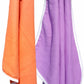 BRANDONN Newborn Biggest Size with Fancy Side Boon Baby Blanket for Babies (36 Inch X 27 Inch;Purple & Orange)