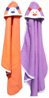 BRANDONN Newborn Biggest Size with Fancy Side Boon Baby Blanket for Babies (36 Inch X 27 Inch;Purple & Orange)