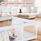 Baby Playpen With Mat 74 ' X 50 ' Large Play Yard Playpen For Babies And Toddlers With External Zipper Door Design Safety Baby