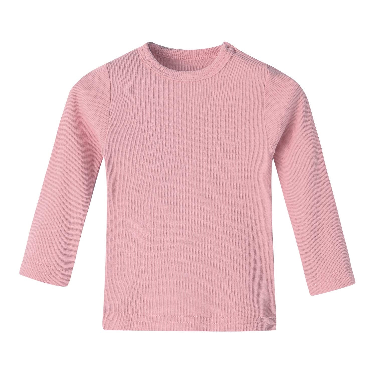 Unisex Baby Shirt Cotton Long Sleeve Tee Infant Tops Pink 0-6 Months