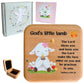 Oraaham Rosary Keepsake Jewelry Box for Girls - Baby Baptism, First Communion Gift - Wooden Prayer Memory Box for Children