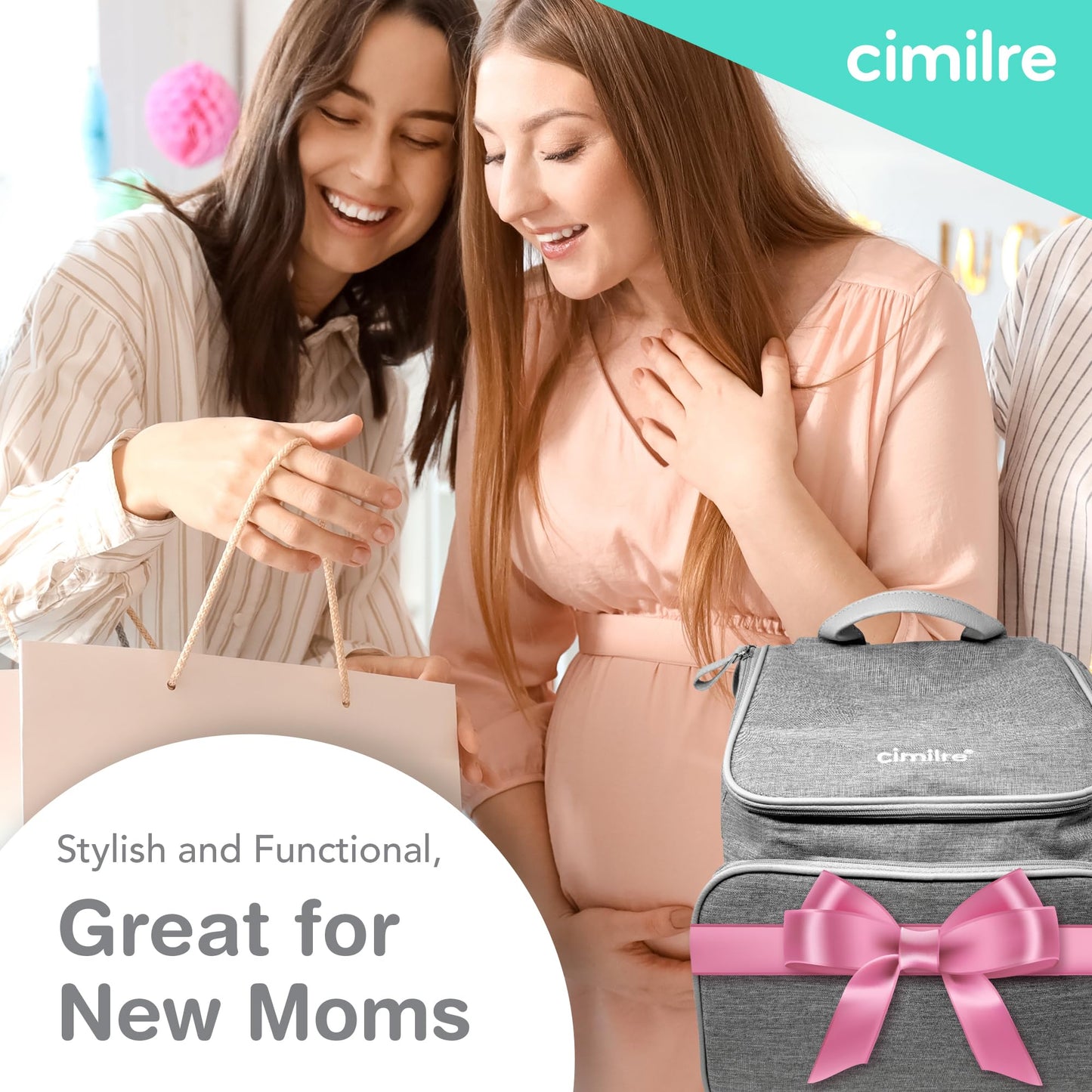 Cimilre Journey Breast Pump Backpack, Stylish & Functional Breast Pump Bag With Plenty Of Pockets & Collapsible Compartments, Ea