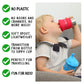 Sunzio Stainless Steel Non-Spill Sippy Cups For Toddlers And Kids With Silicone Lids | 10Oz 4 Pack | Non-Plastic And Break-Proof