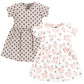 Hudson Baby Baby Girls Cotton Dresses, Neutral Pink Floral, 12-18 Months