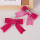 Hot Pink Velvet Hair Bows Hair Ribbon Clips 3' Small Cute Velvet Alligator Barrettes Hairpins Wedding Dress Outfit Decor Access