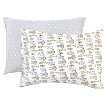 Hudson Baby Unisex Baby And Toddler Cotton Toddler Pillow Case, Royal Safari, One Size