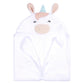Gerber Baby 4 Piece Animal Character Hooded Towel And Washcloth Set, White Unicorn, One Size