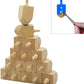The Dreidel Company Hanukkah Wooden Dreidel, Design Your Own 3' Inch Chanukah Dreidel, Unfinished And Natural (10-Pack)