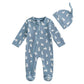 Ayalinggo Valentines Baby Girl Outfit Bowknot Heart Footie Romper Long Sleeve Onesie Newborn Christmas Clothes (Easter Bunny Blu