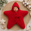 NOTWILD Baby Starfish Winter Wrap for Newborn to 12 Months | Cozy Star Shaped Hooded Swaddle, Warm Bunting Sleep Sack & Blanket 