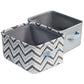 MY LITTLE ZONE Kids Storage Bins - 2 Pack Baby Hamper for Nursery - Neutral & Chevron Fabric Storage Bins - Collapsible Basket -
