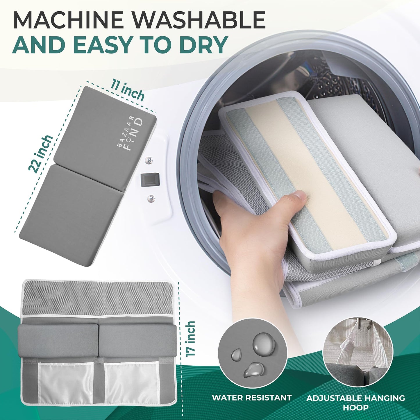 Bath Kneeler And Elbow Rest Pad Set, Comfortable Bath Kneeler, Thick Bath Kneeling Pad For Bathing Baby, Kneeling Pad For Bathin