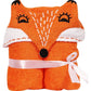 Kritarth Handicrafts Pure Cotton Fox Design Baby Hooded Towel Cum Bath Towel, 50 * 100 cm, Baby Bath Towel, Baby Towel, Baby Sho