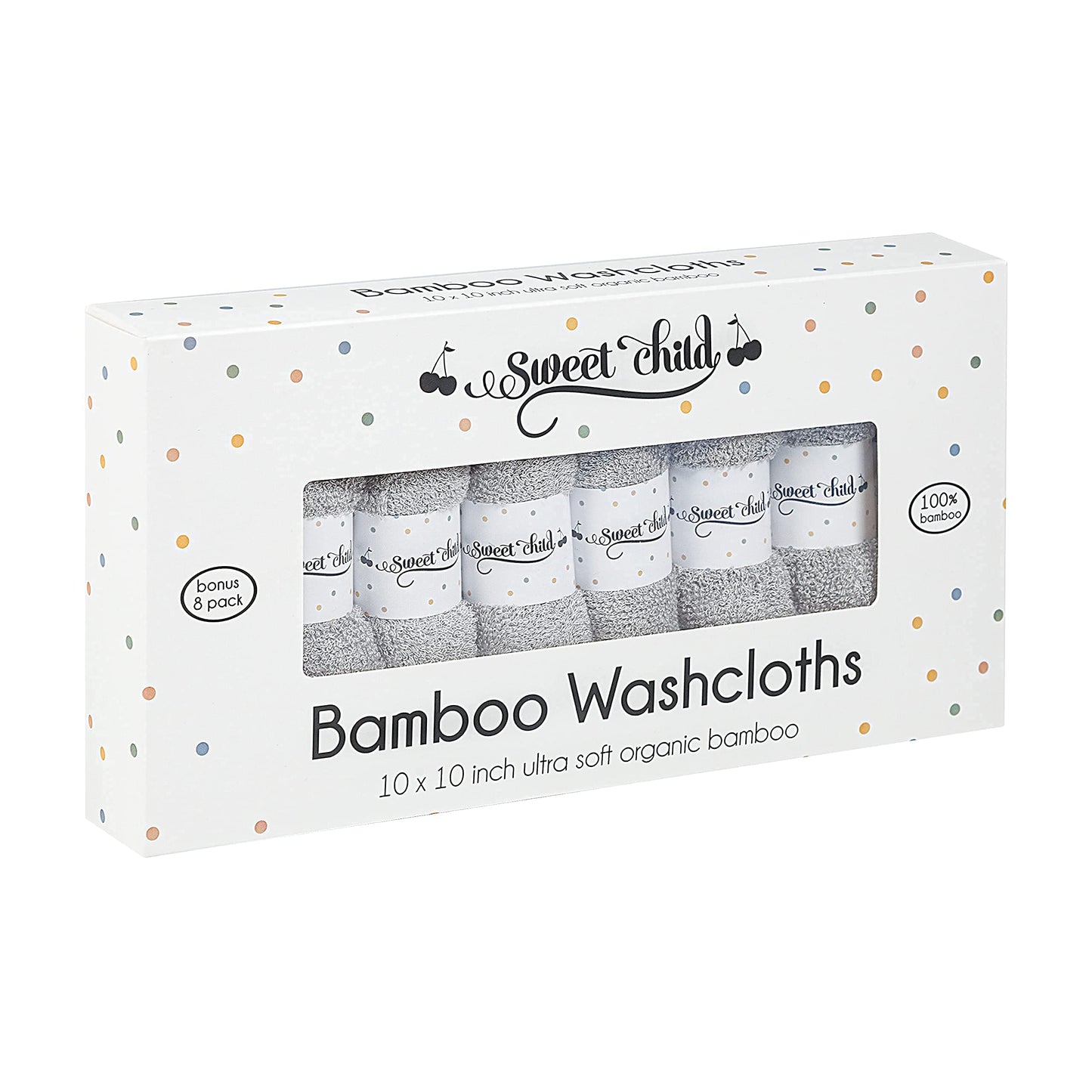 Sweet Child 8-Pack Baby Washcloths -Super Soft Rayon Washcloth, Baby Wash Cloths For Newborn,Infants And Kids, Bath Baby Towels,