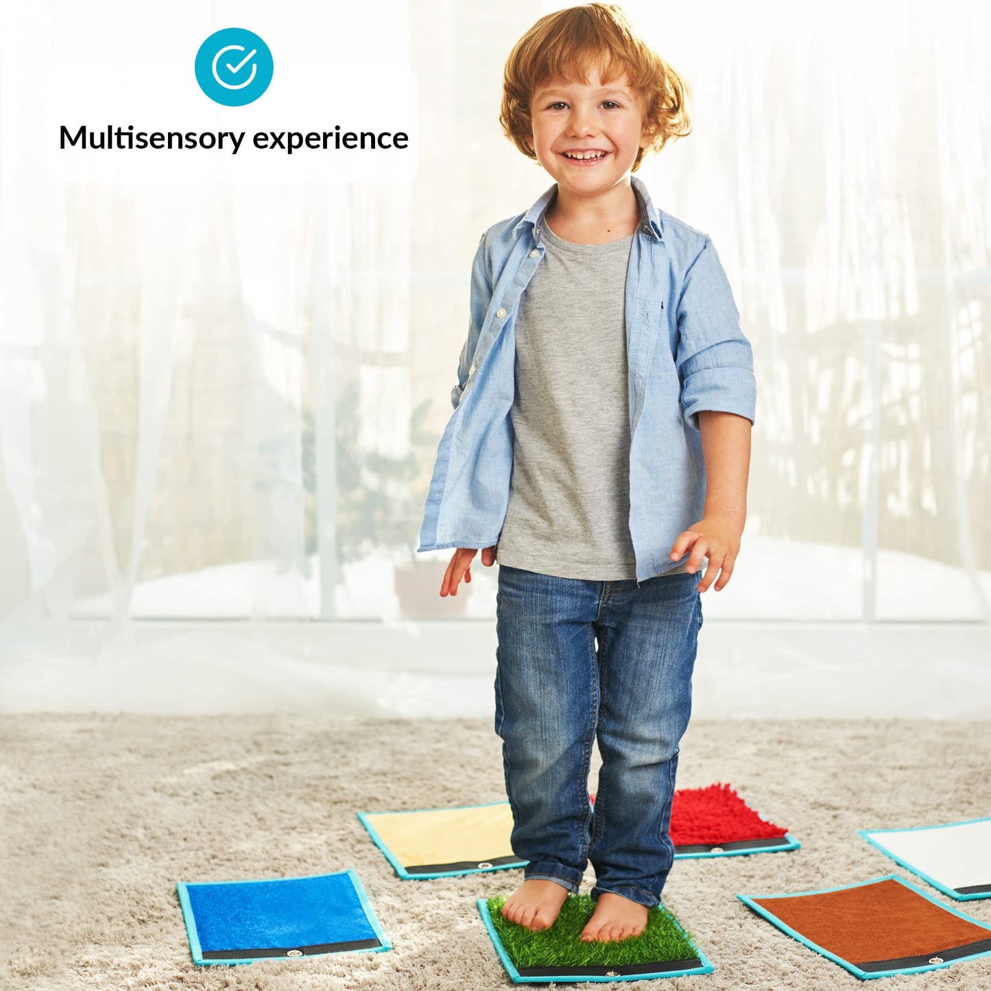 ODOXIA Sensory Mats for Autistic children  Sensory Tiles for Kids  Sensory Wall Panel  Multi-Sensory Exploration  Sensory Toys
