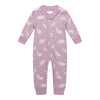 Owlivia Organic Cotton Baby Boy Girl Zip Up Sleep N Play, Footless, Long Sleeve(12-18 Months, Feather Mauve)
