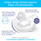 Chicco Physioforma 100% Soft Silicone One Piece Pacifier For Babies 6-16 Months | Bpa & Latex Free | Reusable Case | Blue/Green,