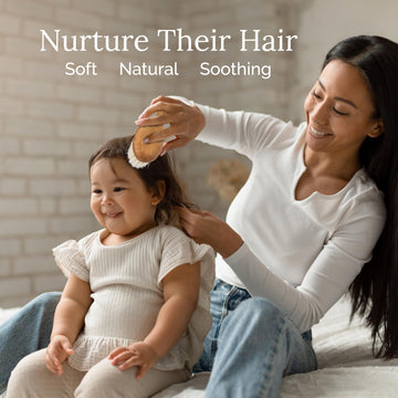 Natemia Baby Hair Brush - Soft Bristle Hair Brush Baby, Baby Registry Gift, Soft Baby Brush, Toddler Hair Brush For Boys & Girls